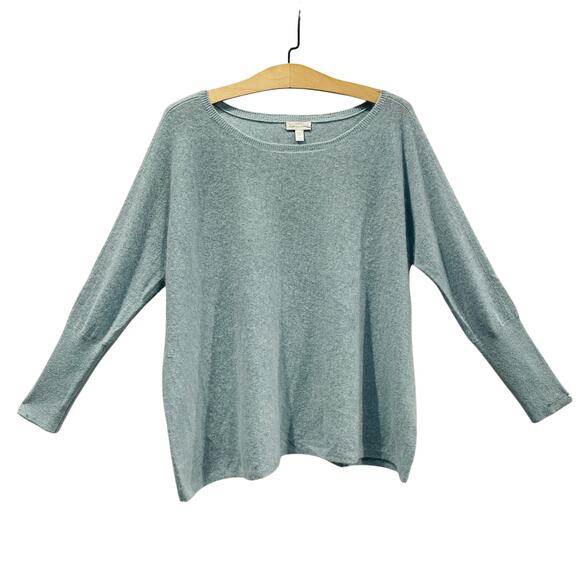 Garnet Hill Essential 100% Cashmere Cropped Sweater Size Medium - Picture 1 of 5